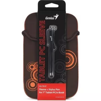 GENIUS GS-701P, husă pachet pentru Tablet PC de 7" negru + touch pen albastru