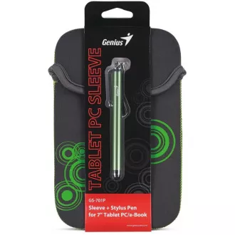 GENIUS GS-701P, husă pachet pentru Tablet PC de 7" negru + touch pen albastru