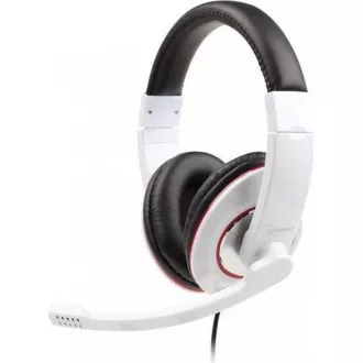 Căști GEMBIRD cu microfon MHS-001GW, alb lucios