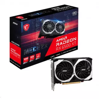 MSI VGA AMD Radeon Radeon RX 6500 XT MECH 2X 4G OC, RX 6500 XT, 4GB GDDR6, 1xDP, 1xHDMI