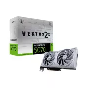 Placă video MSI VGA NVIDIA GeForce RTX 5070 12G VENTUS 2X OC, alb, RTX 5070, 12GB GDDR7, 3xDP, 1xHDMI