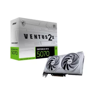 Placă video MSI VGA NVIDIA GeForce RTX 5070 12G VENTUS 2X OC, alb, RTX 5070, 12GB GDDR7, 3xDP, 1xHDMI Placă video MSI VGA NVIDIA GeForce RTX 5070 12G VENTUS 2X OC, alb, RTX 5070, 12GB GDDR7, 3xDP, 1xHDMI