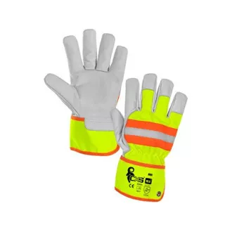 Mănuși HIVI, combinate, galben-portocaliu, mărimea 10.5