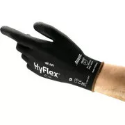 Mănuși acoperite ANSELL HYFLEX 48-101, negre, mărimea 08
