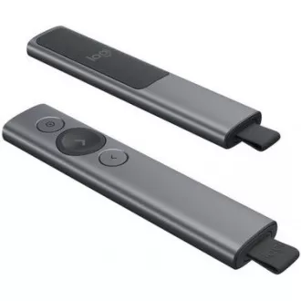 Prezentator Logitech Spotlight Plus, Wireless, Bluetooth, gri închis