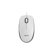 Logitech Mouse cu fir M100, alb, EMEA