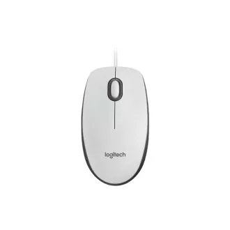 Logitech Mouse cu fir M100, alb, EMEA