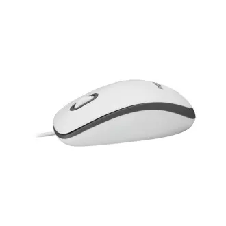 Logitech Mouse cu fir M100, alb, EMEA