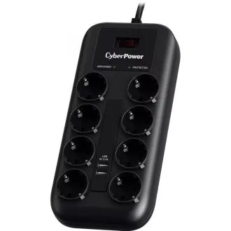 CyberPower Surge Buster™ 8 prize, 2xUSB, 1,8 m, nou