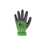 Mănuși CXS DOUBLE ROXY WINTER, iarnă, acoperite cu nitril, negru-verde, mărimea 10