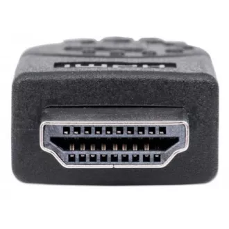 Cablu MANHATTAN High Speed HDMI 4K, 3D, de sex masculin la masculin, ecranat, negru, 1,8 m