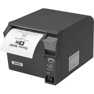 Imprimanta de marcat EPSON TM-T70II, USB + serial, negru, cutter, cu alimentare Imprimanta de marcat EPSON TM-T70II, USB + serial, negru, cutter, cu alimentare