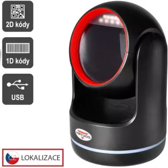 Virtuos CCD cititor 2D Virtuos HT-861A, staționar, USB, negru