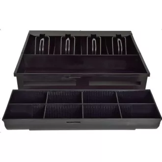 Sertar numerar Virtuos S-410C - cu cablu, dosar 4/8, 9-24V, negru