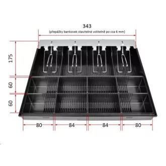Sertar numerar Virtuos C420D - cu cablu, console metalice, 9-24V, alb