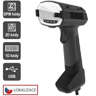 Cititor industrial Virtuos CCD 2D DPM HT-880DPM, USB, gri închis
