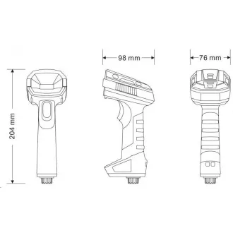 Cititor industrial Virtuos CCD 2D DPM HT-880DPM, USB, gri închis