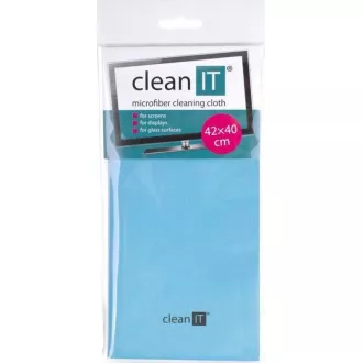 CLEAN IT Laveta de curatat din microfibra, mare 42x40 cm albastra