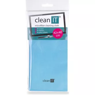 CLEAN IT Laveta de curatat din microfibra, mare 42x40 cm albastra