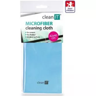 CLEAN IT Laveta de curatat din microfibra, mare 42x40 cm albastra