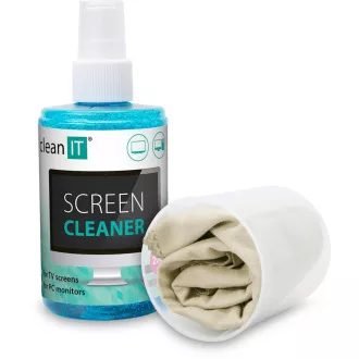 CLEAN IT Soluție de curățare ecran 200 ml cu o cârpă în capac