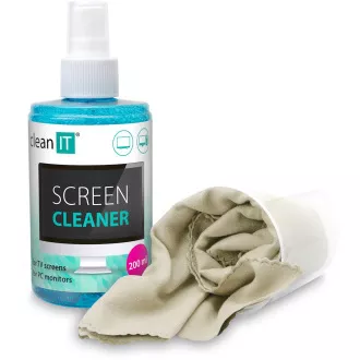 CLEAN IT Soluție de curățare ecran 200 ml cu o cârpă în capac