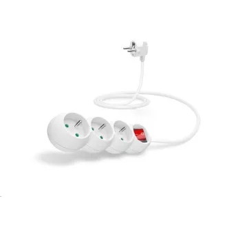 Cablu prelungitor CONNECT IT 230 V, 3 prize, 1, 5 m, cu întrerupător (alb)