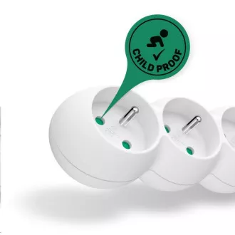Cablu prelungitor CONNECT IT 230 V, 3 prize, 1, 5 m, cu întrerupător (alb)