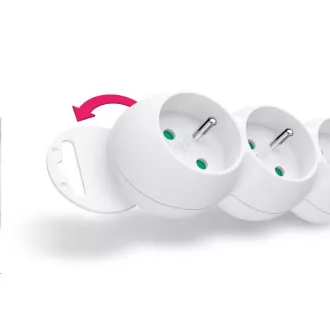 Cablu prelungitor CONNECT IT 230 V, 3 prize, 1, 5 m, cu întrerupător (alb)