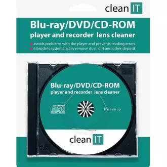 CD de curățare CLEAN IT pentru playere Blu-ray / DVD / CD-ROM (înlocuitor pentru CL-32) CD de curățare CLEAN IT pentru playere Blu-ray / DVD / CD-ROM (înlocuitor pentru CL-32)