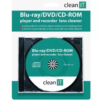 CD de curățare CLEAN IT pentru playere Blu-ray / DVD / CD-ROM (înlocuitor pentru CL-32) CD de curățare CLEAN IT pentru playere Blu-ray / DVD / CD-ROM (înlocuitor pentru CL-32)