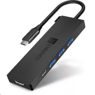 CONNECT IT USB-C hub, 5in1 (USB-C, 3xUSB-A, HDMI), extern, antracit, antracit