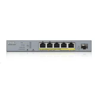 Zyxel GS1350-6HP Comutator PoE inteligent gestionat CCTV cu 6 porturi, rază lungă de acțiune, 60W, 5x GbE, 1x SFP