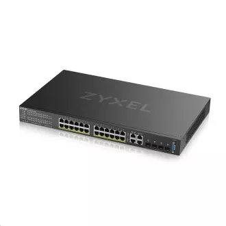 Zyxel GS2220-28HP 28 porturi L2 Managed Gigabit PoE Switch, 24x gigabit RJ45, 4x gigabit RJ45/SFP, PoE 375 W