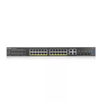 Zyxel GS2220-28HP 28 porturi L2 Managed Gigabit PoE Switch, 24x gigabit RJ45, 4x gigabit RJ45/SFP, PoE 375 W