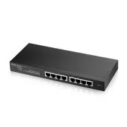 Zyxel GS1915-8 Comutator Gigabit Web Smart cu 8 porturi, 8x gigabit RJ45, fără ventilator