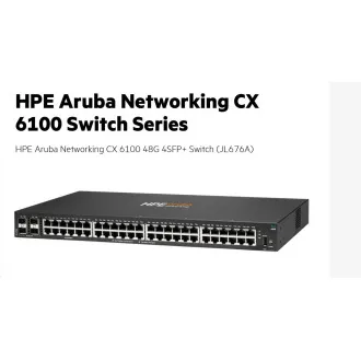 Comutator HPE Aruba Networking CX6100 48G 4SFP+ REÎNNOIT JL676A