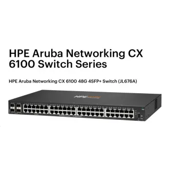 Comutator HPE Aruba Networking CX6100 48G 4SFP+ REÎNNOIT JL676A