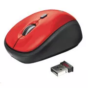 Mouse fără fir TRUST Yvi - roșu, roșu, USB, fără fir