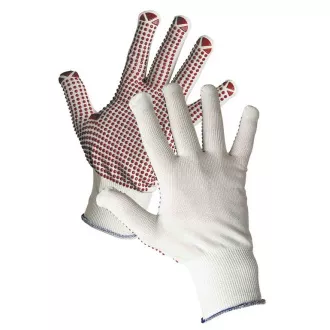 Mănuși de nailon GANNET, țintă din PVC. 8
