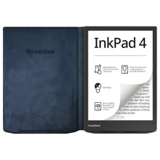 Husă POCKETOOK Charge pentru InkPad Color3, InkPad 4, albastru noapte