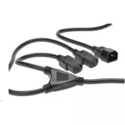 PREMIUMCORD Cablu de alimentare 230V prelungire Y - 1xM/2xF