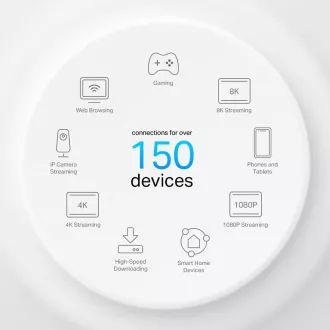 TP-Link Deco X50-PoE (pachet de 3) WiFi6 Mesh (AX3000, 2,4GHz/5GHz, 1x2, 5GbELAN/WAN, 1xGbELAN/WAN, 1xPoE)
