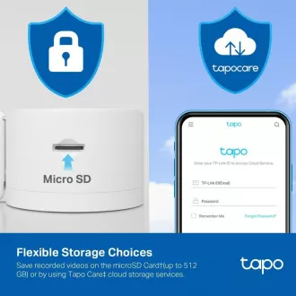 Cameră pentru casă/interioară TP-Link Tapo C125 (4MP, 2K QHD 1440p, WiFi, IR 10m, microSD)