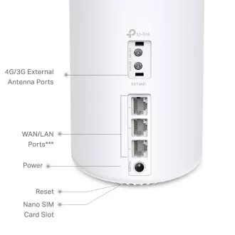 TP-Link Deco Deco X10-4G (pachet de 1) WiFi6 Mesh (AX1500, 2,4GHz/5GHz, 3xGbELAN/WAN, 3G, 4G LTE, 1xnanoSIM)