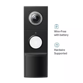 Sonerie video inteligentă TP-Link Tapo D235 (5MP, 2K, WiFi, IR 10m, microSD)