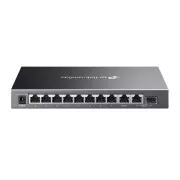 Switch TP-Link OMADA ES210GMP (9xGbE, 1xGbE/SFP combo, 8xPoE+, 123W, fără ventilator)