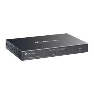Switch TP-Link OMADA ES210GMP (9xGbE, 1xGbE/SFP combo, 8xPoE+, 123W, fără ventilator)
