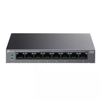 Comutator TP-Link LiteWave LS108GP (8xGbE, 8xPoE+, 62W, fără ventilator)