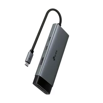 Hub USB-C TP-Link UH7020C 7 în 1 (2x USB 3.2 Gen 1, 1xUSB-C 3.2 Gen 1, 1xHDMI, 1xSD, 1xmicroSD, PD 100W)